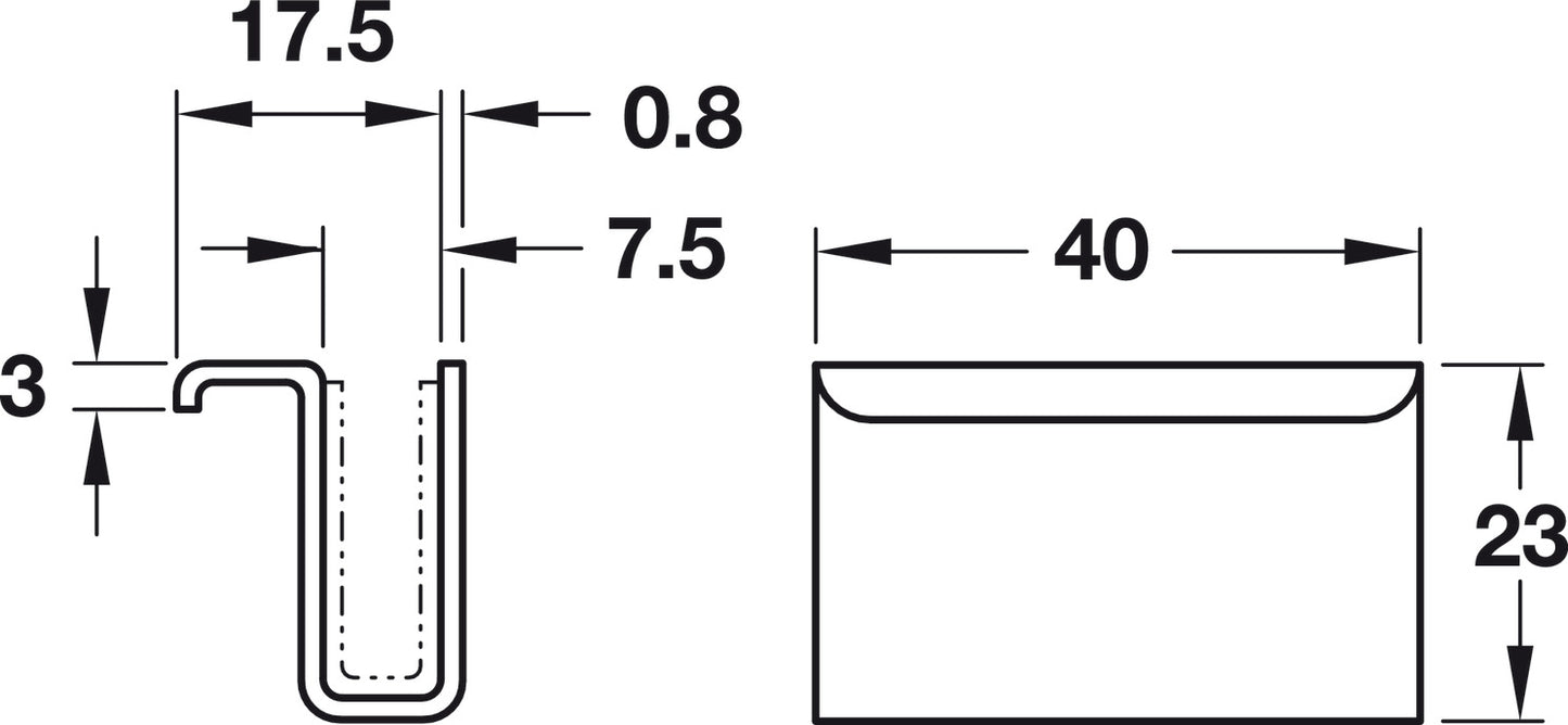 Strike Plate, for Magnetic Pressure Catches