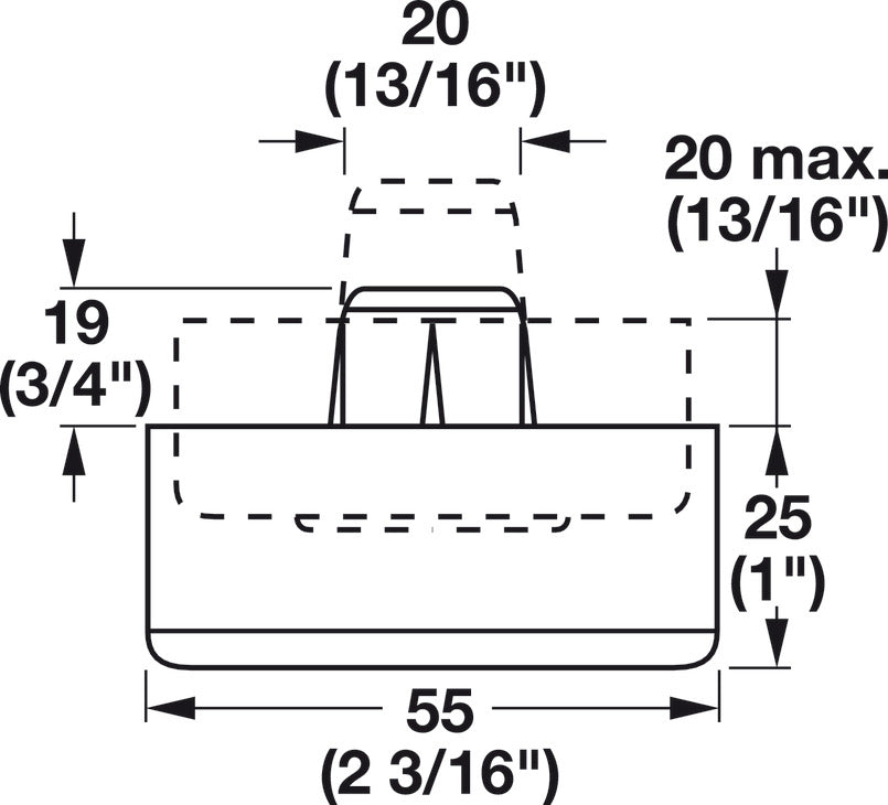 Furniture Foot, Two-Piece