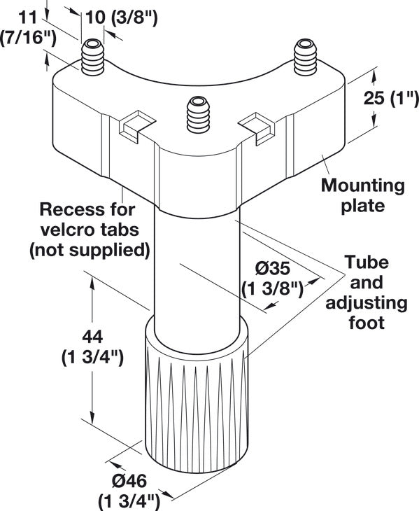 Triangle Mounting Plate, Ø46 mm
