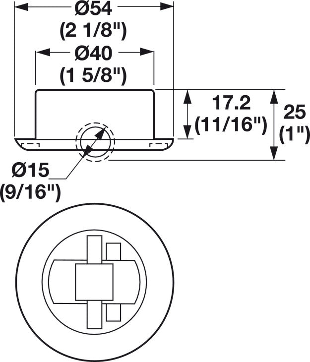 Roller-Mini Fixed Caster, Load-Bearing Capacity 110 lbs., without Brake
