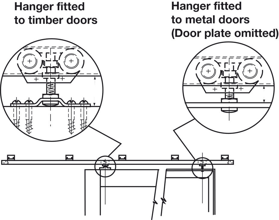 Running Gear, for Sliding Interior Doors