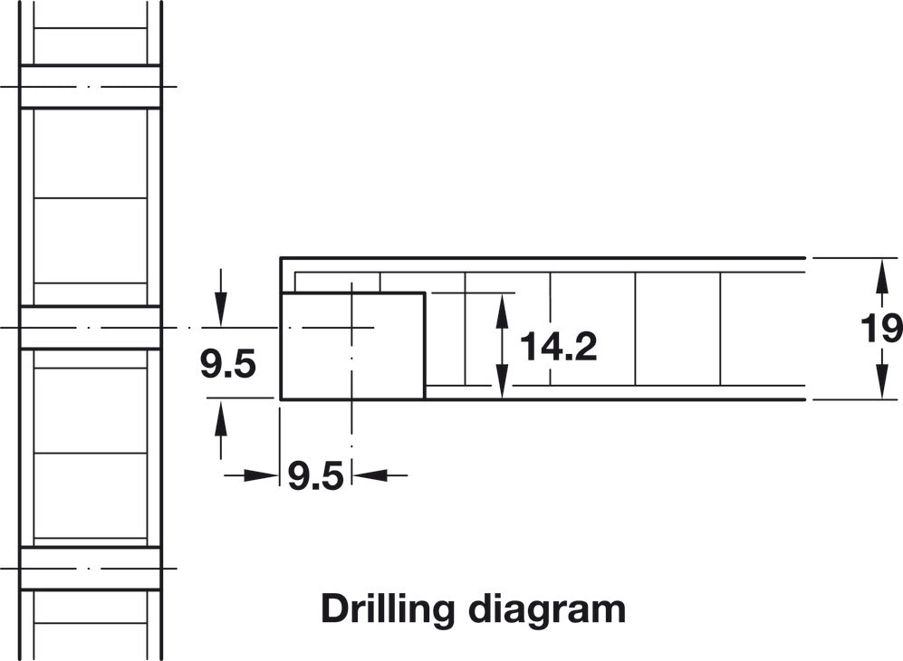 Shelf Support, Ø3 mm or 5 mm