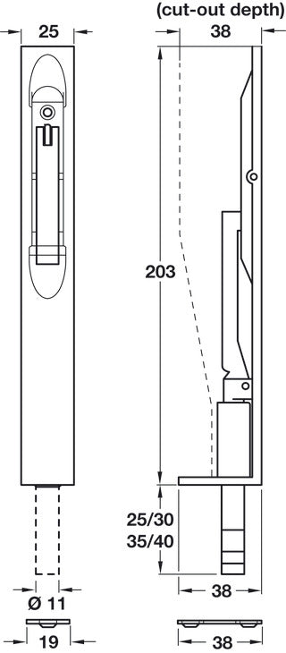 Flush Bolt, Lever Action
