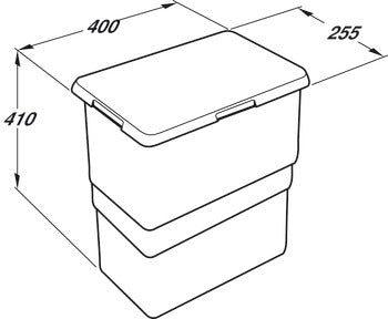 32 Quarts Replacement Waste Bin, for Hailo Euro Cargo