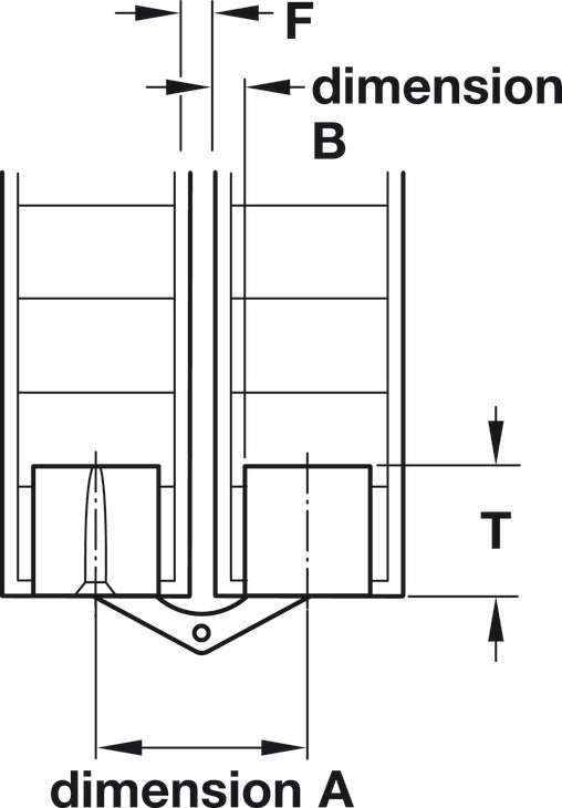 Zysa Drill-In Concealed Hinge, Opening Angle 180°
