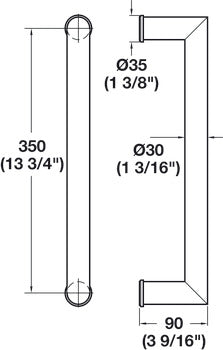 Door Handle, Stainless steel, FSB, model 66 6669