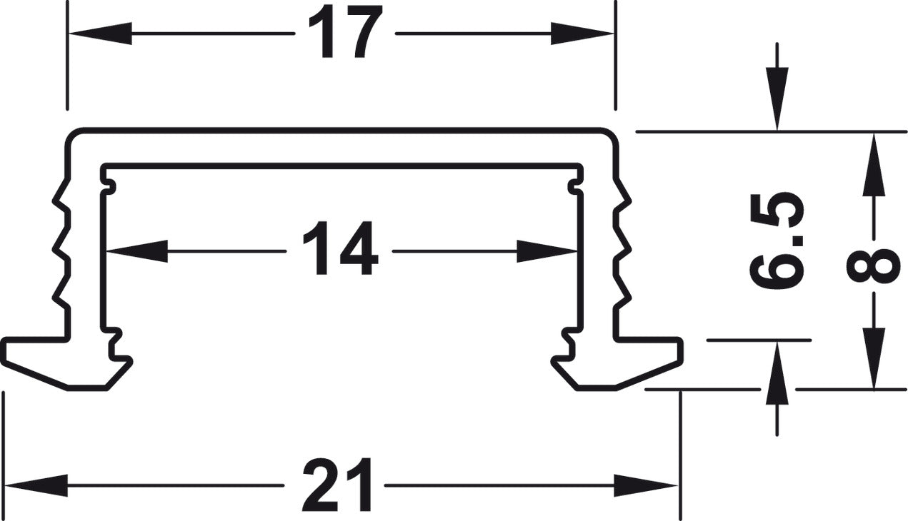 End Cap, for Recessed Installation Aluminum Profile