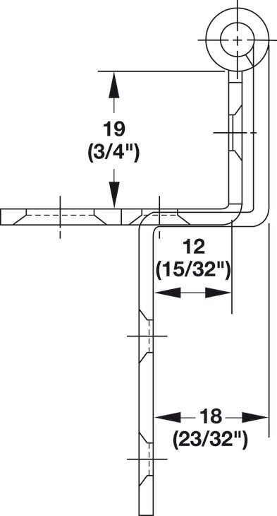 Five-Knuckle Institutional Hinge, Grade 1, Opening Angle 270°, Steel, for 3/4" Door Thickness