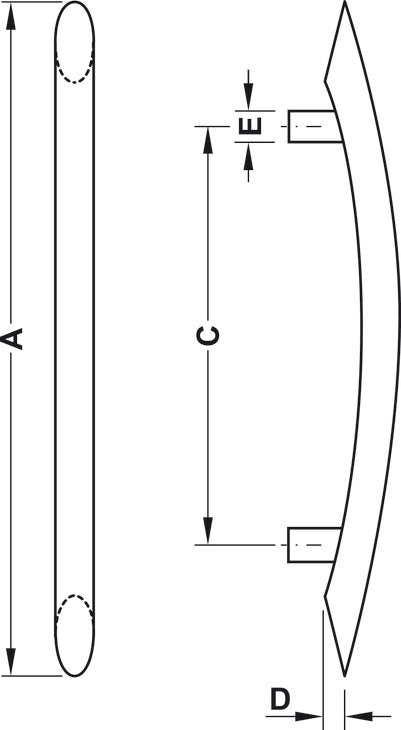Pull Handle, StarTec® Stainless Steel