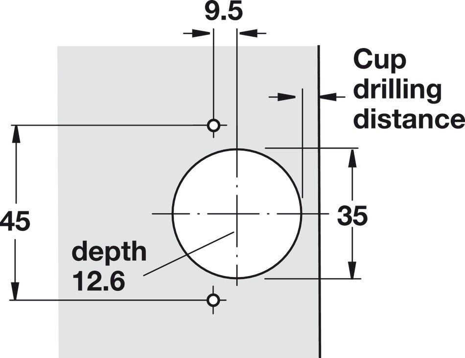 Pie-Cut Corner Hinge, Grass TIOMOS, Self-Close, for Connecting Two Folding Doors