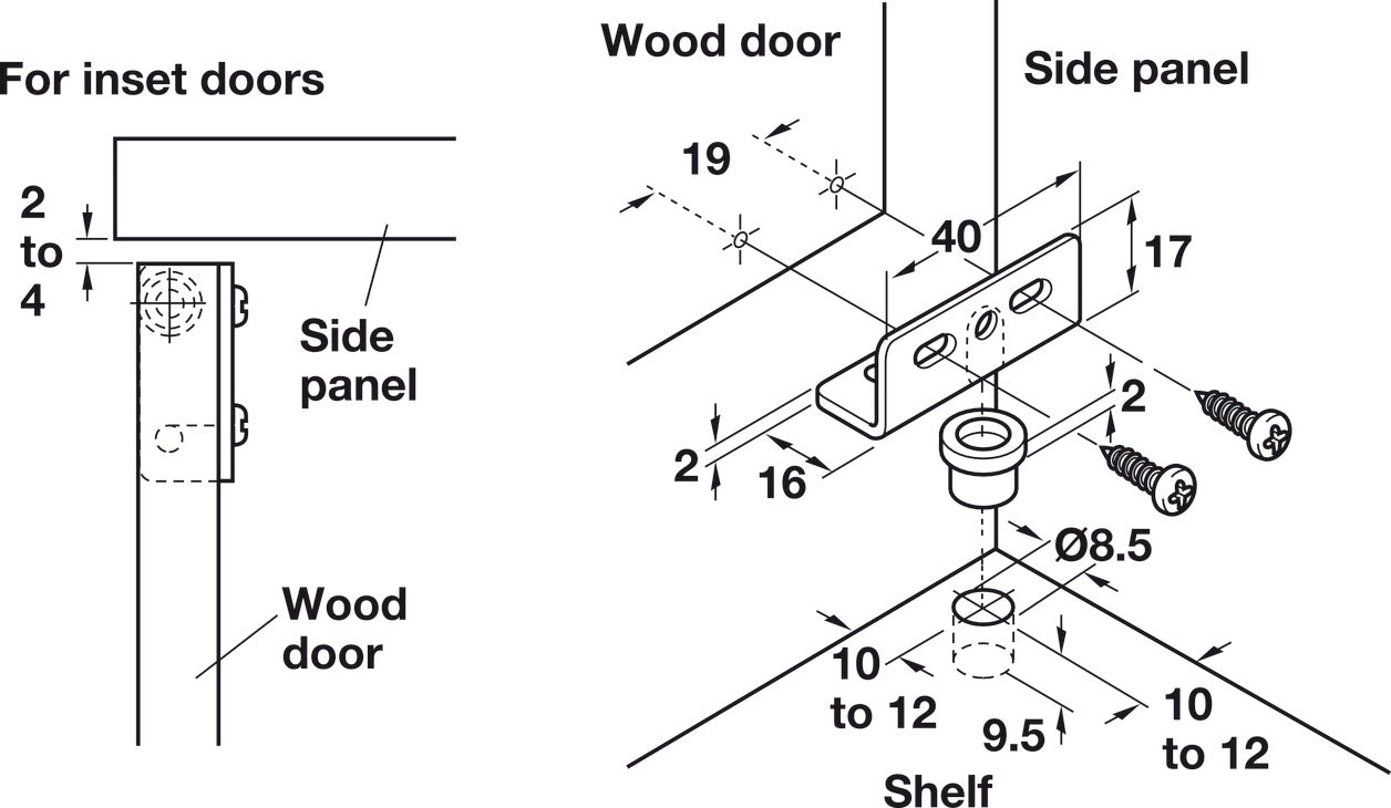 Hinge, for Wood Doors and Lids