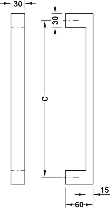 Pull Handle, StarTec® Stainless Steel