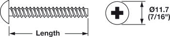 Decorative Hardware Screw, M6, #2 Phillips Drive