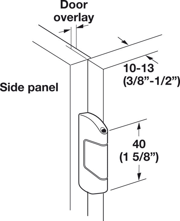 Thin Panel Institutional Hinge, Aximat® 300, Grade 1, Zinc Alloy