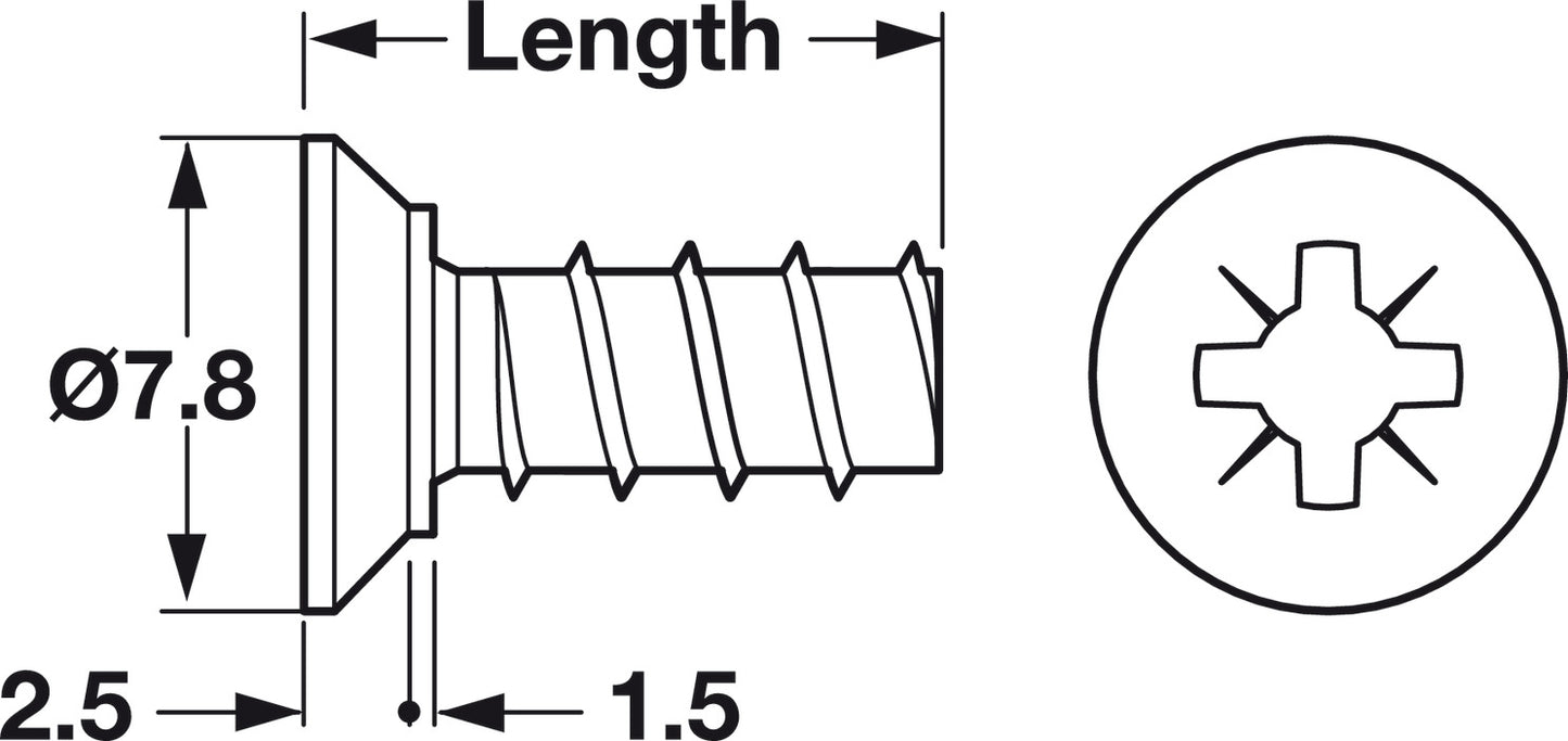 Euro screw, Varianta with #2 Pozi Drive