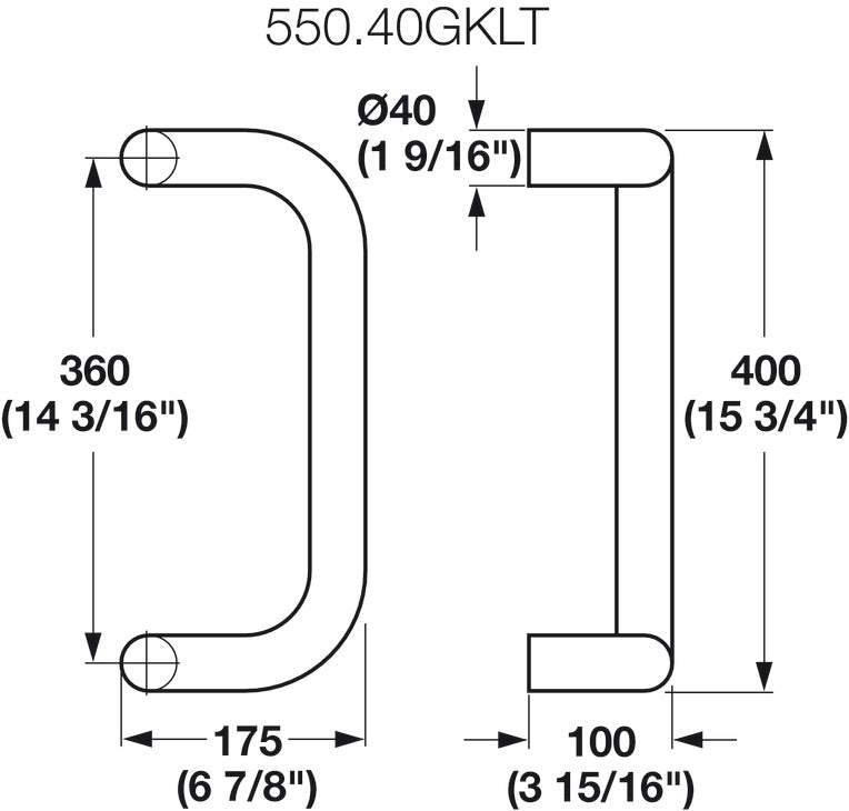 Pull Handle, Model 550.40GKLT