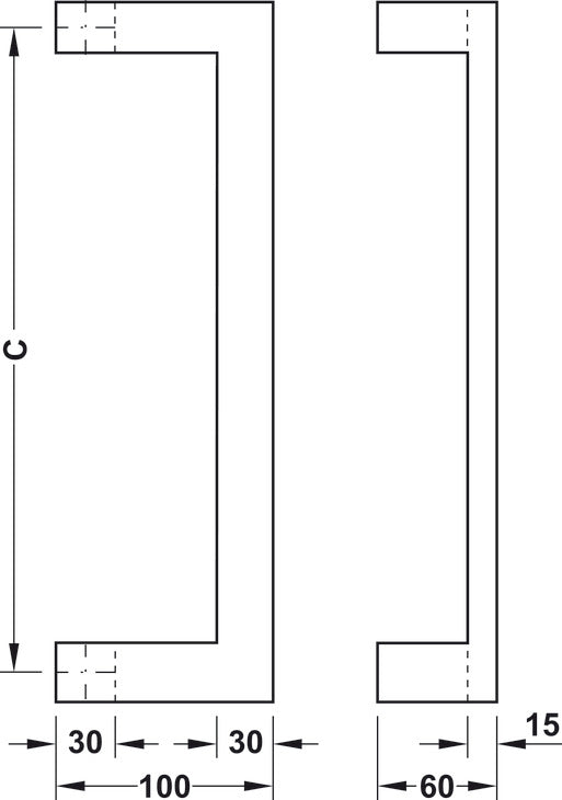 Pull Handle, StarTec® Stainless Steel