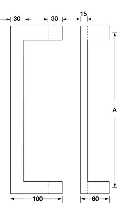 Pull Handle, StarTec® Stainless Steel