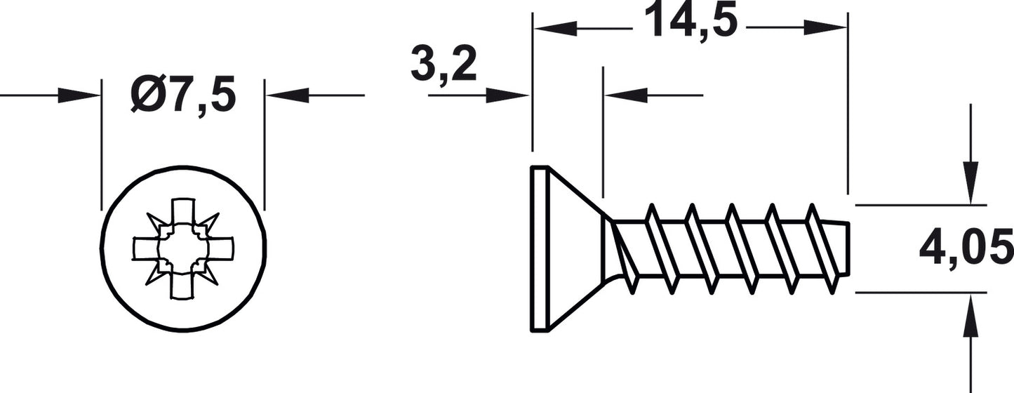 Screw, for Dowels (Salice)