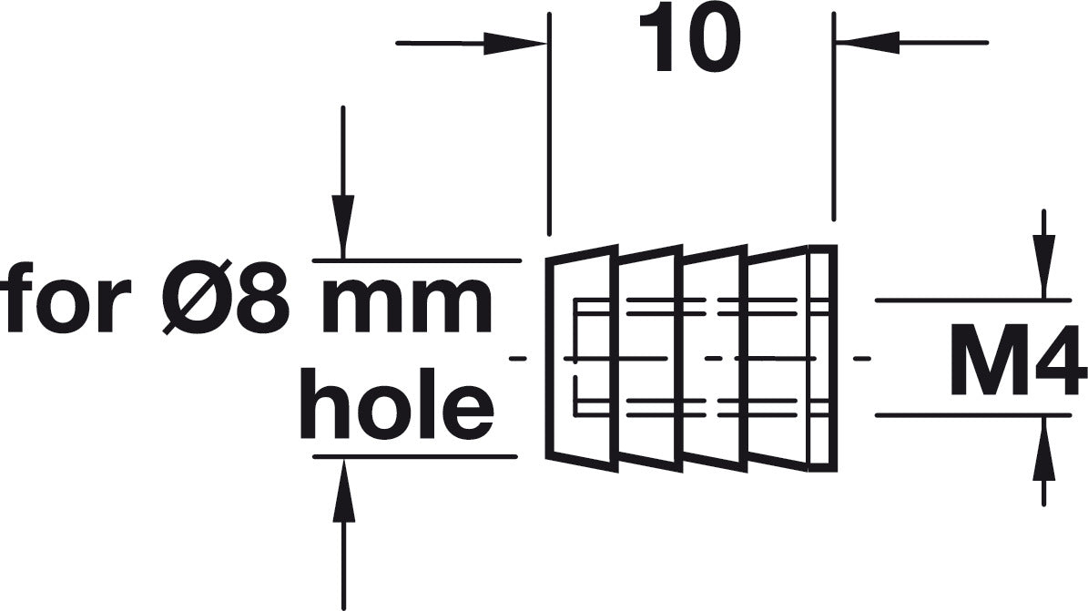 Glue-in sleeve, Plastic (polyamide)