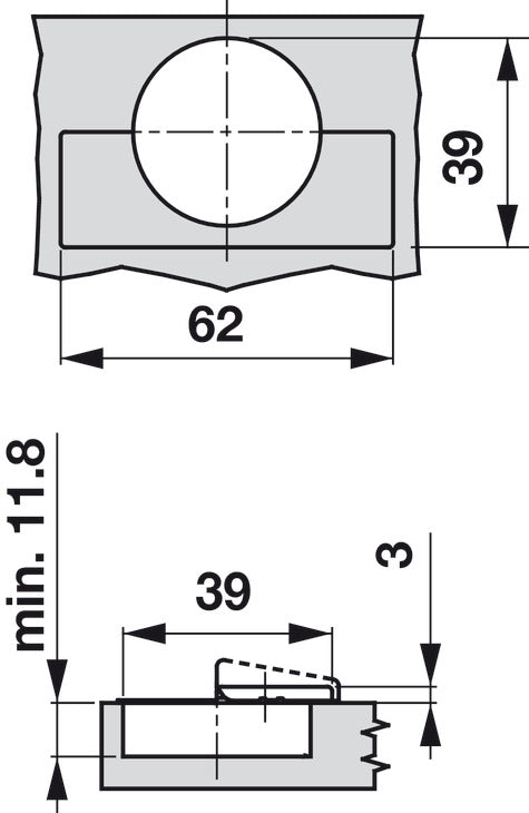 Pie-Cut Corner Hinge, Grass TIOMOS, Self-Close, for Connecting Two Folding Doors