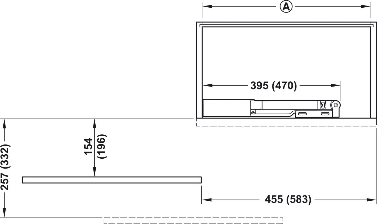 Lateral Swing Fitting, Swingfront 20 FB, for wooden or narrow aluminum frame doors