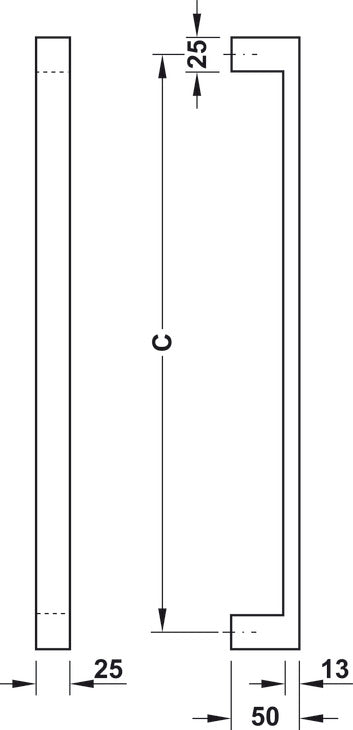 Pull Handle, StarTec® Stainless Steel