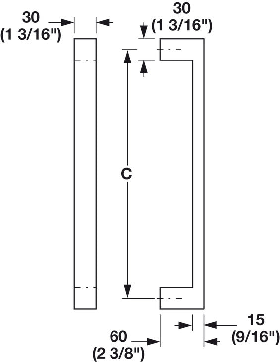 Pull Handle, StarTec® Stainless Steel
