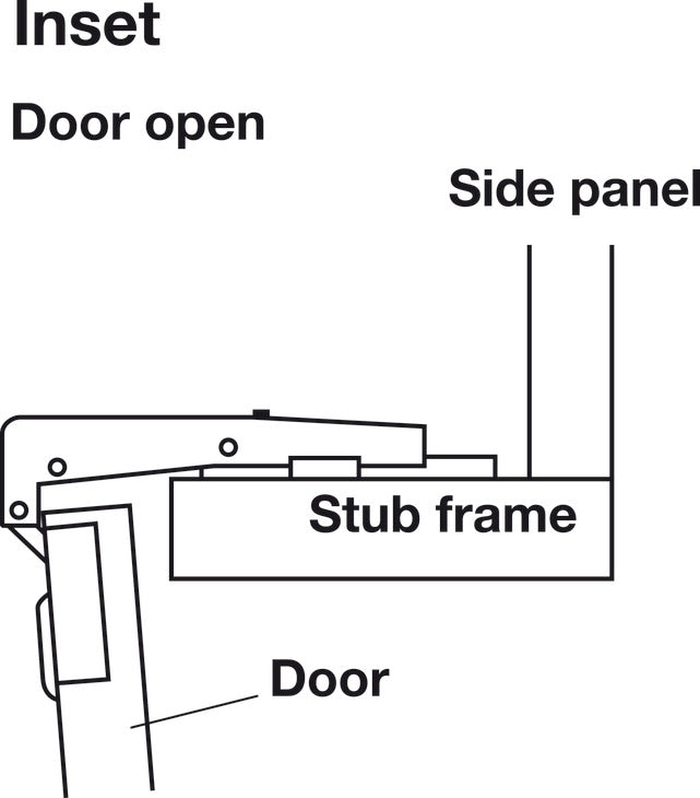Blind Corner Concealed Hinge, Salice, 110° Opening Angle, Nickel-Plated