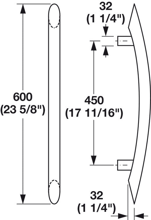 Pull Handle, StarTec® Stainless Steel
