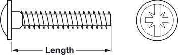 Decorative Hardware Screw, M4, Cut Off