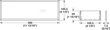 Cutlery Box 1, Finelineâ„¢ Move, 105.5 x 300 x 49 mm