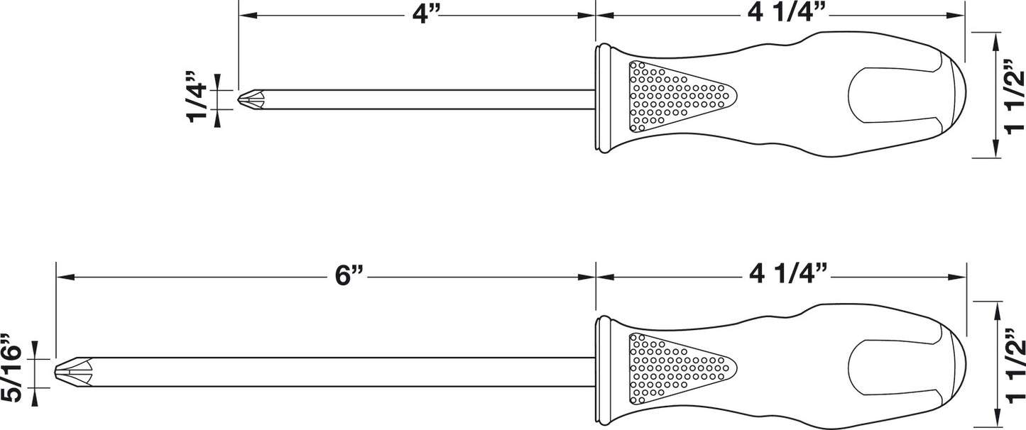 Screwdriver, Comfort Grip Ergonomic Handle