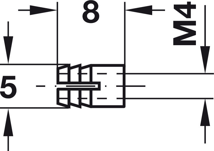 Spreading Dowel, M4 Internal Thread