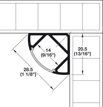 Aluminum Profile, Corner Mounted