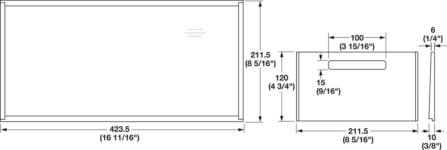 Kitchen Storage Box 1, Finelineâ„¢ Move, 211.5 x 423.5 x 120 mm