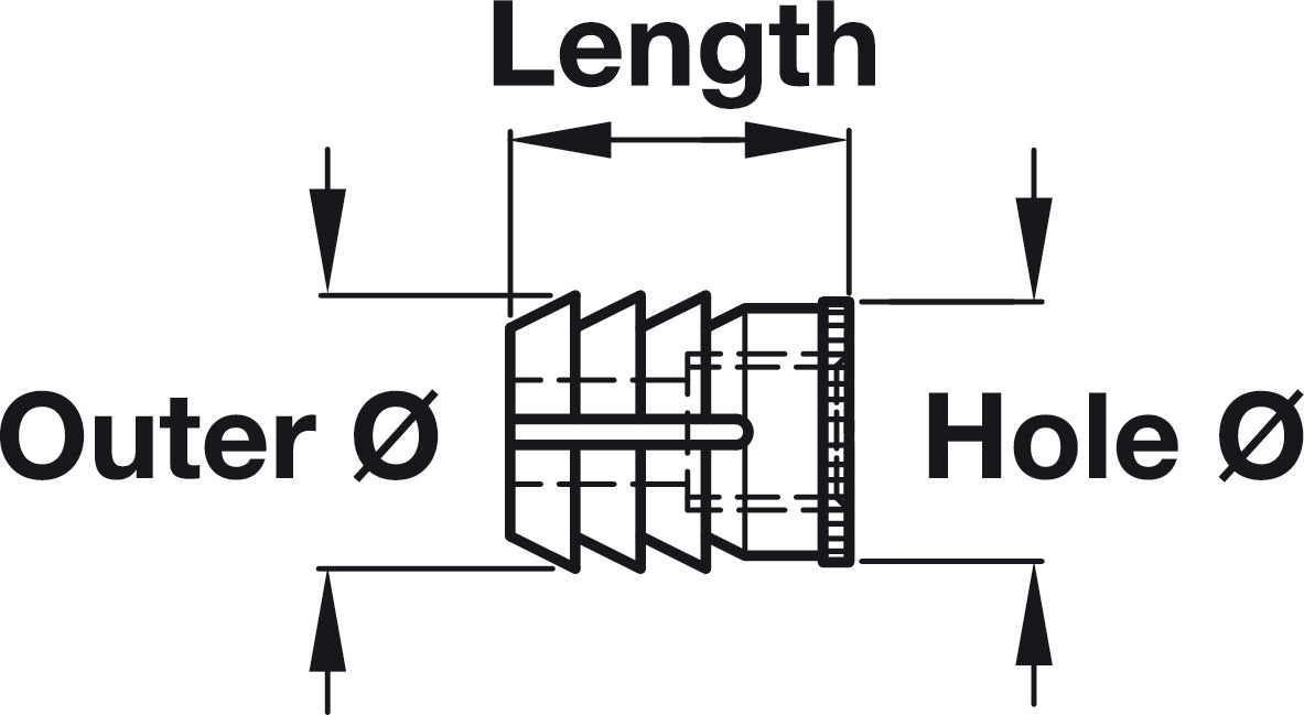 Glue-in sleeve, Plastic (polyamide)