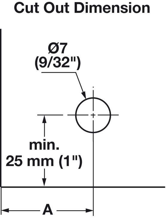 Inset Glass Door Hinge, 180° Opening Angle, for 4-6 mm Doors