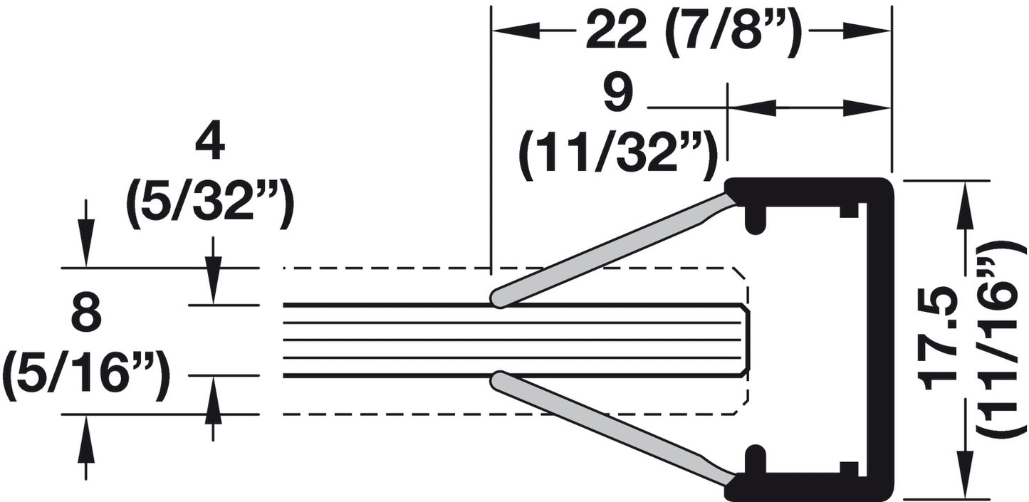Glass Edge Profile, with Milk Lens, Loox LED