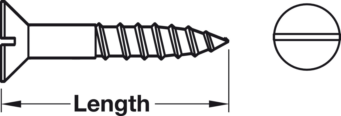 Flat Countersunk Head Screw, Brass