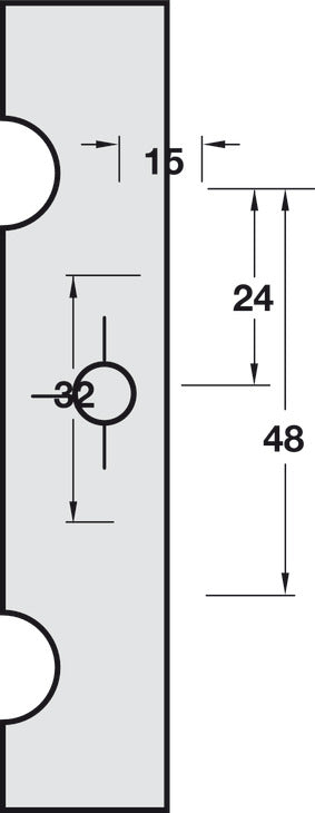 Clip Face Frame Mounting Plate, Salice, 12 mm for Inset