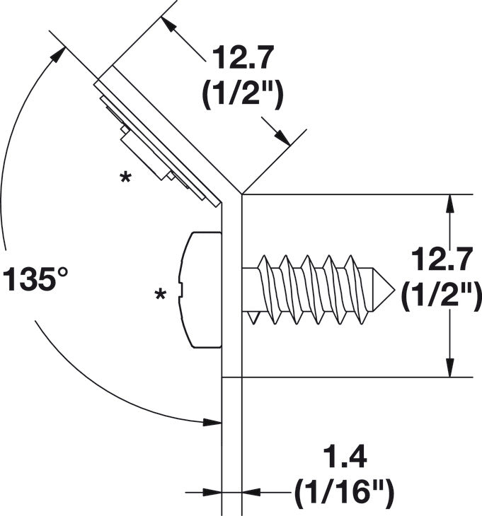 Profile, for Loox Strip, 135°