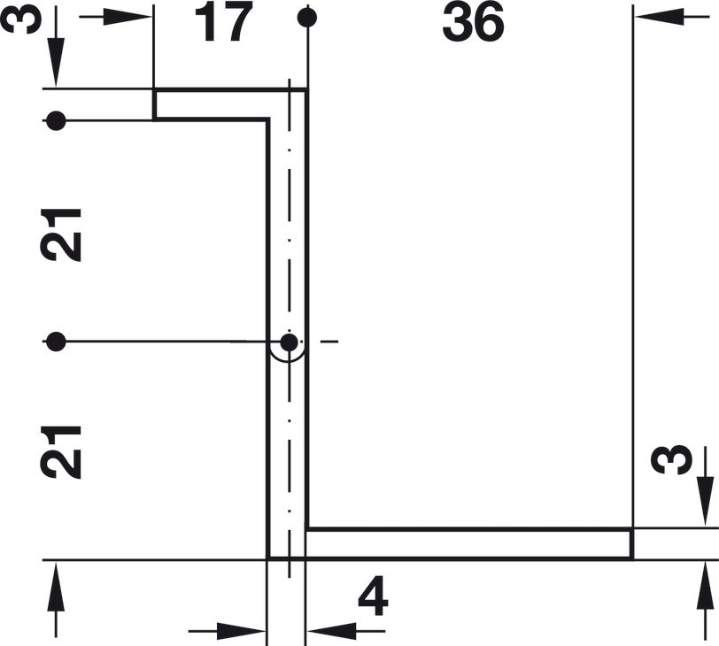 Cranked Butt Hinge, Neuform, Brass, for Overlay Doors