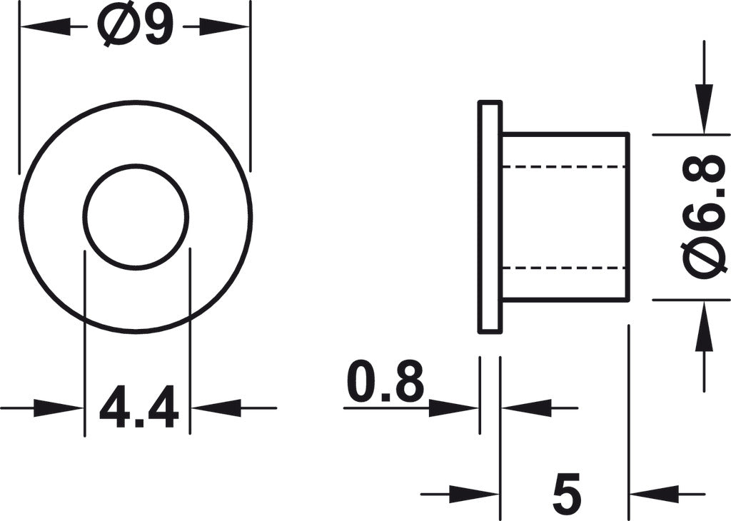 Inset cup, Plastic