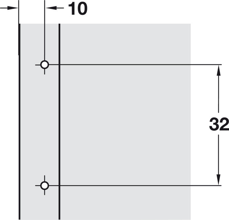 Mounting Plate, Face Frame, for Clip-On Hinges