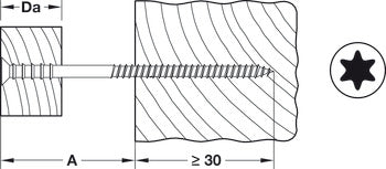 Adjustable Screw, Countersunk, Type 17, T-Star 25