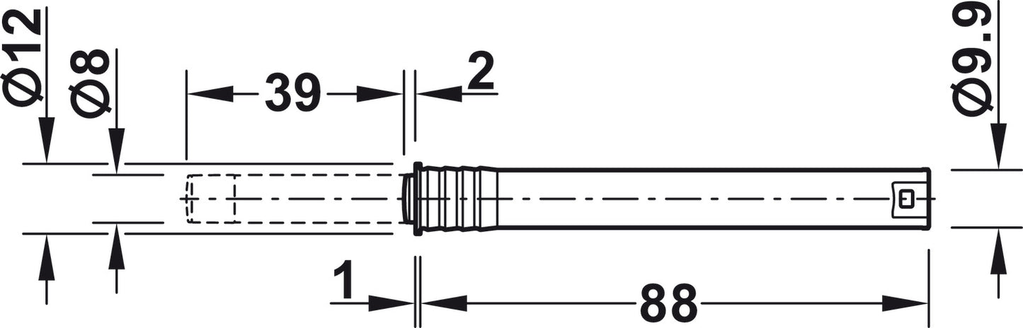 Push-To-Open Door Catch, for Mounting in Drilled Hole