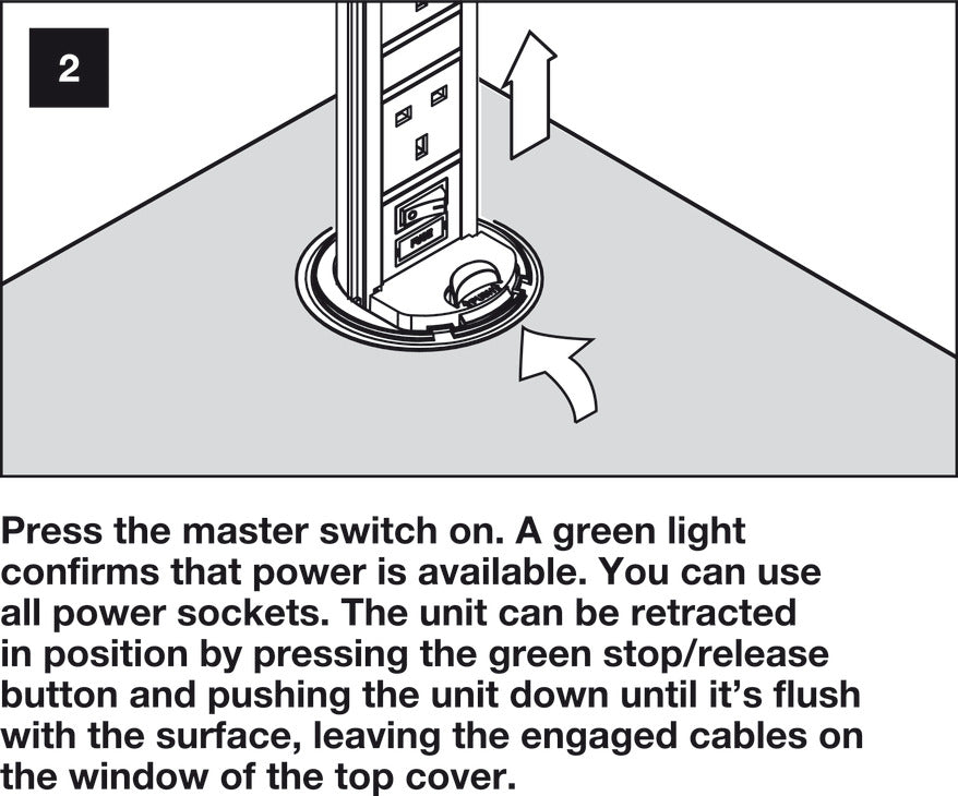 SensioPod Vertical Powerdock, 3 Outlets, 2 USB Ports, Splashproof