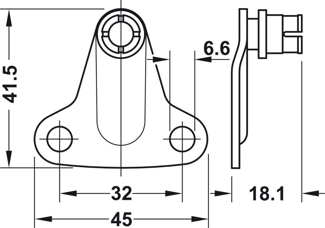 Maxi Cabinet Bracket, Nickel Plated