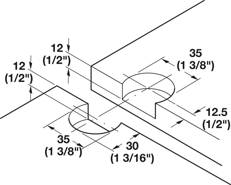 Flap Hinge, 3-Way Adjustable and Detachable, Zinc